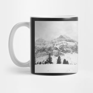 Black and white mountains in Switzerland Mug